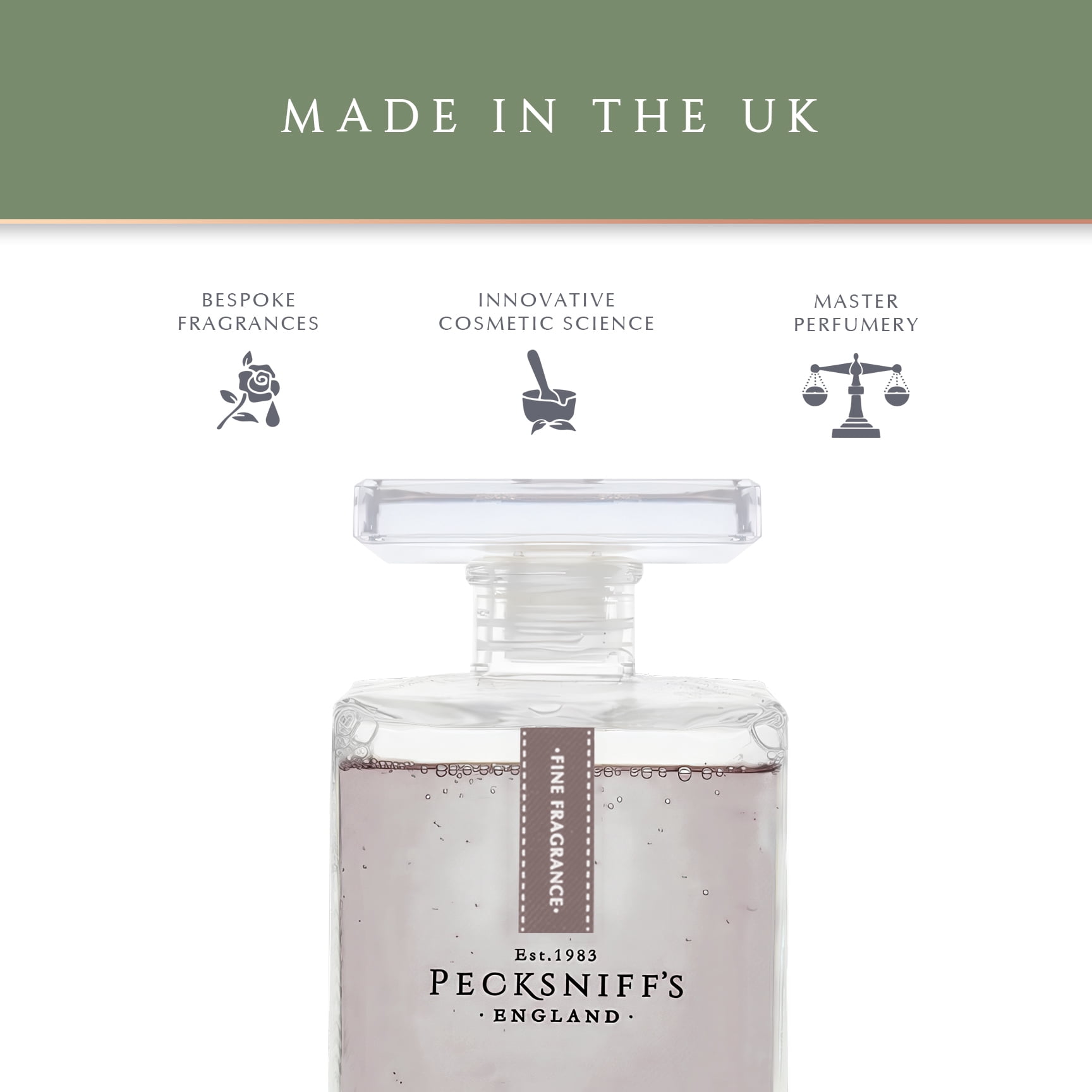 Pecksniffs Prestige Black Oak & Cedar Bath Soak Decanter | 500ml/16.9 Fl Oz