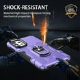thumbnail image 4 of Military Grade Drop Impact for Samsung Galaxy A53 5G Rugged Case, 360 Metal Magnetic Car Rotating Ring Kickstand Holder Armor Heavy Duty Shockproof Case For Samsung Galaxy A53 5G,Purple, 4 of 10