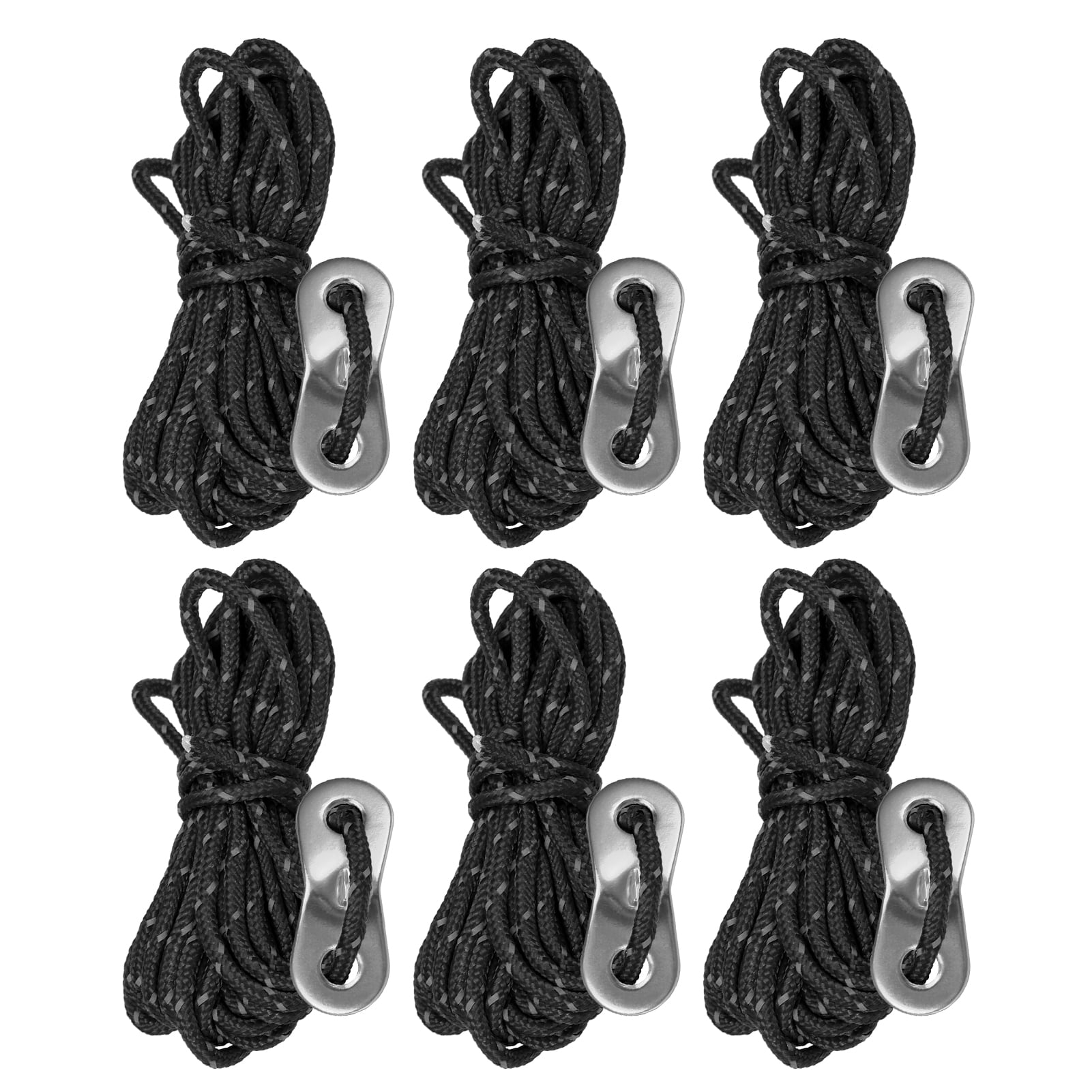 Carevas 3mm 13ft Tent Cord Tensioner Set Reflective Rope with Adjuster
