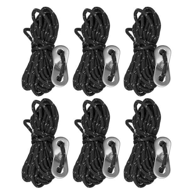 Cordón tienda Juego de tensor de cable de tienda de 13 mm de 3 mm Cuerda reflectante con ajustador T Abody Cordón tienda