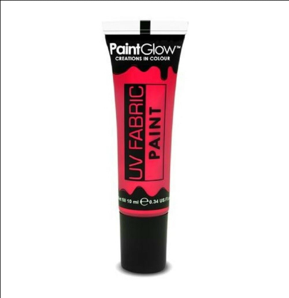 UV Neon Red Fabric Paint Glow MakeUp Bright Festival Club Rave EDM
