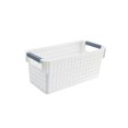 thumbnail image 1 of AMERTEER Household Plastic Storage Basket Rectangular White Groceries Organizer Drawer Storage Basket, 1 of 10