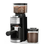 Burr Coffee Grinder, Coffee Bean Grinder with 25 Grind Setting, Espresso Grinder with 51-53mm Portafilter Holder, 2-12 Cups Timer, Conical Coffee Grinders for Home Use/Pour Over/French Press