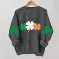 thumbnail image 2 of Tauxra Chandail de la Saint-Patrick pour Femmes à Manches Longues, Col Rond, Coupe Ample, Blouse Tunique Décontractée, 2 of 6