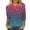 Blue, variant on Graphic Tennis Tees for Women T-Shirts Casual Sequined Round Neck Loose Fit Three Quarter Sleeve Top for Women Green XL