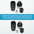 thumbnail image 3 of Uxcell 5 Pin M12 Male Aviation Wire Connector 4 Pcs Waterproof IP67, 3 of 7