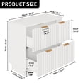 thumbnail image 2 of DWVO 2-Drawer Lateral File Cabinet with LED Light , Large Filing Cabinet for Letter A4-Sized Files, Office Storage Organizer for Home Office ,White, 2 of 9