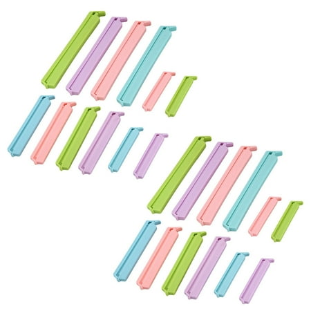 

24x Kitchen Plastic Storage Food Snack Seal Sealing Bag Clips Sealer Clamp S M L