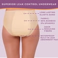 thumbnail image 5 of 1-Pack Women's Wearever Bikini Mid-Rise Maximum Absorbency Reusable Bladder Control Panties, 5 of 6