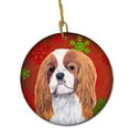 thumbnail image 1 of Carolines Treasures SC9434-CO1 Cavalier Spaniel Flocons de Neige Rouges Ornement en Céramique de Noël, 1 of 2