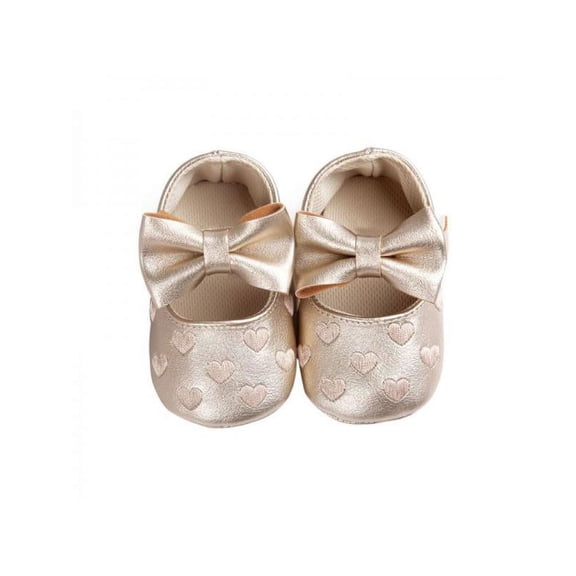 Maraso Unisex Kids Soft Crib Shoes Anti-slip Bow-knot Casual & Dress Shoe, Pink, M