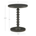 thumbnail image 2 of Powell Pesaro Round Pedestal Indoor Accent Side Table, 22.25" Tall, Dark Gray, 2 of 5