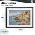 thumbnail image 4 of Stupell Industries Transitional Colorful Coastal Town by Sea Black Framed Print Under Glass, 20 x 14, by Creative Studio, 4 of 8