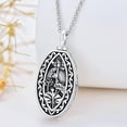 thumbnail image 3 of Personalized Custom Birth Flower Urn Necklace for Ashes S925 Sterling Silver 12 Month Pendant Cremation Jewelry for Ashes with w/Funnel Filler Memorial Keepsake Jewelry for Women, 3 of 6