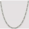 thumbnail image 5 of Sterling Silver 4.75mm Pave Flat Figaro Chain (20 X 4.75) Made In Italy qff120-20, 5 of 5