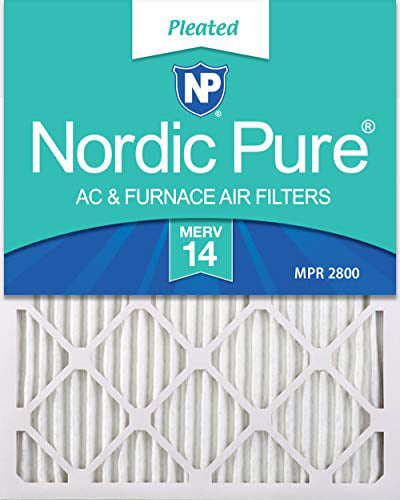 Nordic Pure 8x20x1 MERV 10 Pleated AC Furnace Air Filters 2 Piece 