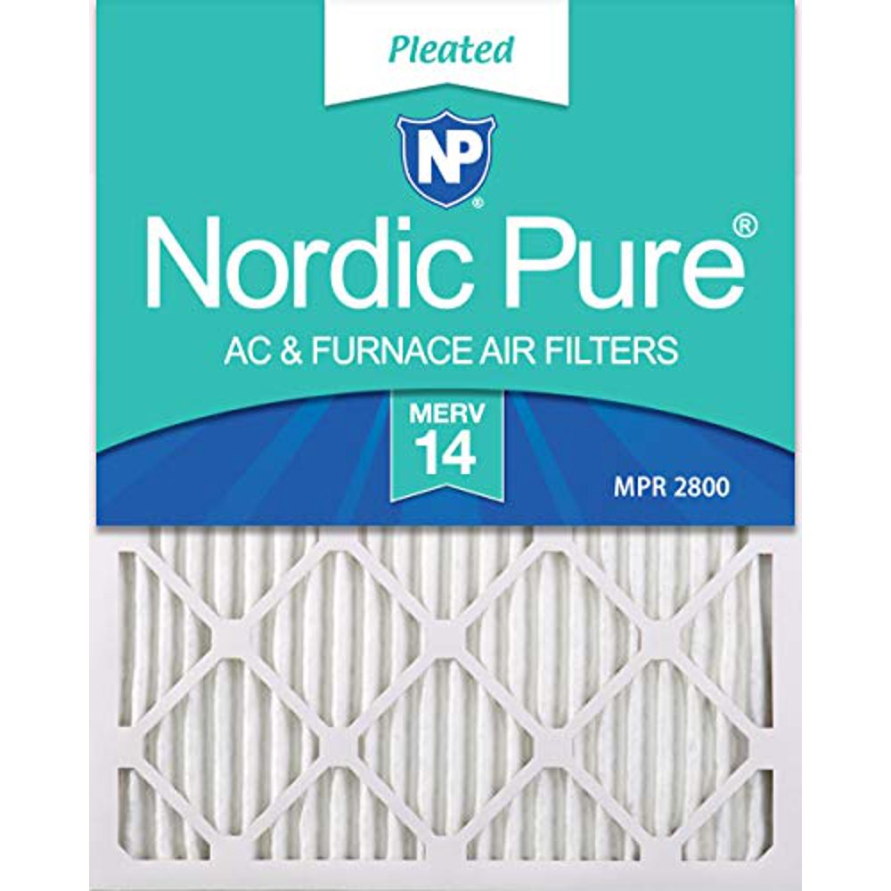 Nordic Pure 16x24x1 MERV 14 Pleated AC Furnace Air Filters 6 Pack