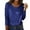 Blue, variant on Women's Sparkly Sequin Tops 3/4 Sleeve Glitter Dressy Blouses Crewneck Evening Party Tops