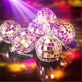 thumbnail image 4 of 30 Bolas de Discoteca de Espejo, 5 Tamaños, Plateadas, Colgantes, Pequeñas Bolas de Espejo para Fiestas, Bodas, Bailes, Festivales de Música., 4 of 5