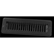 JR Products 02-29165 Undampered Floor Register - Black, 4" x 8"