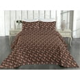 thumbnail image 2 of Ambesonne Floral Quilted Bedspread Set 3 Pcs, Leafy Ivy Branches Flowers, Queen, Green Brown Plum Peach, 2 of 4