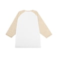 thumbnail image 5 of 3/4 Sleeve Shirts Mens Three Quarter Sleeve Baseball Tee Raglan Sleeve Blouses White 3XL, 5 of 7