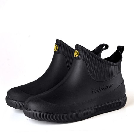 

Fashion Rain Boots for Men with Detachable Cotton Cover Soft Comfortable Shoes Non-Slip Short Boots for Outdoor