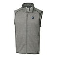 thumbnail image 2 of Men's Cutter & Buck Heather Gray Georgetown Hoyas Mainsail Sweater-Knit Full-Zip Vest, 2 of 3