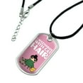 thumbnail image 2 of I Accessorize with Cat Hair Fur Military Dog Tag Pendant Necklace with Cord, 2 of 4