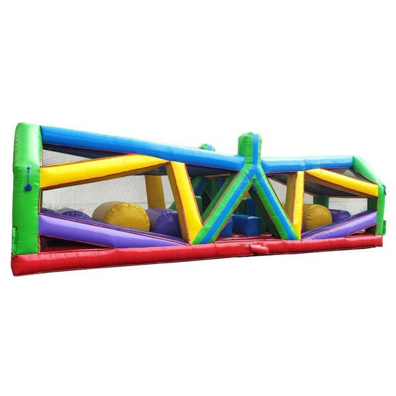 TentandTable Commercial Inflatable Obstacle Course, Retro Radical Run Extreme #3, 40'