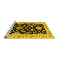 thumbnail image 2 of Ahgly Company Machine Washable Indoor Square Persian Yellow Traditional Area Rugs, 4' Square, 2 of 4