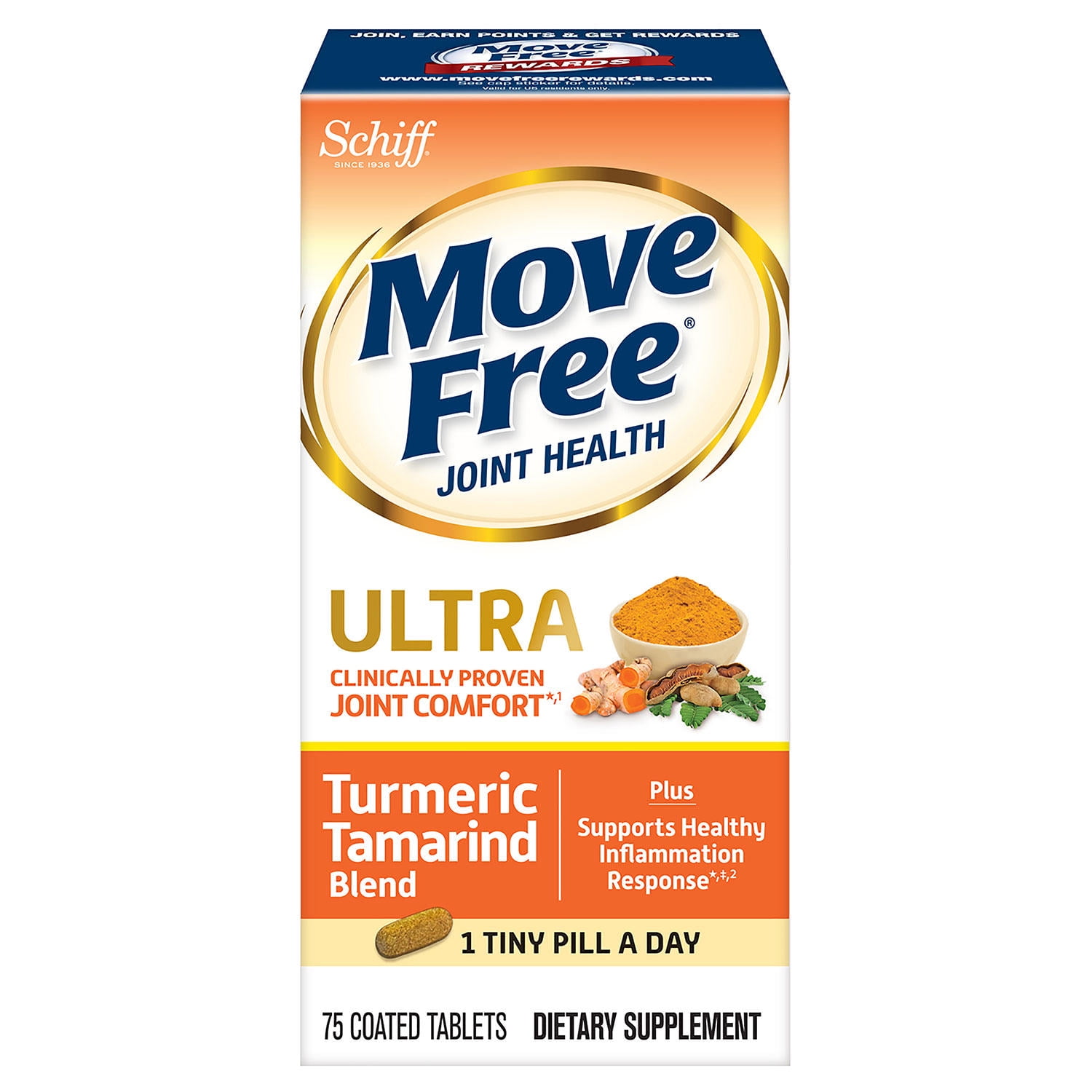 Move Free Ultra Turmeric & Tamarind Joint Health Supplement (75 Count)