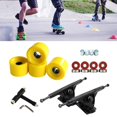 thumbnail image 3 of Camión de monopatín sólido de aleación, pieza de rodillo de llave de rueda de 7 pulgadas, te da un buen Control Amarillo negro Zulema Ruedas De Camiones De Skate, 3 of 8