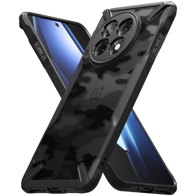Funda Ringke Fusion-X compatible con OnePlus 13R - Camo Black