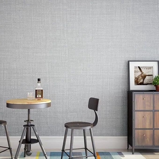 Zhuge 1 Roll 31 ft×21 in Embossed Textured Non-Adhesive Wallpaper, Durable Traditional Paper Wall Covering for Bedroom, Kitchen & Living Room (Not Peel and Stick), Light Green B