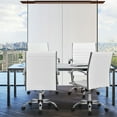 thumbnail image 4 of Gymax PU Leather Office Chair High Back Conference Task Chair w/Armrests White, 4 of 10