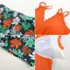thumbnail image 3 of Trajes de baño Tankini Hanna Nikole Tummy Control, color naranja, talla grande, 3 of 4
