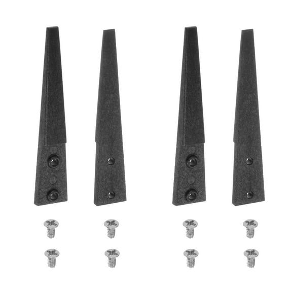 Uxcell 2pair Replaceable Ceramic Tweezer Tips 1.6" Length Straight Flat Heads, Black