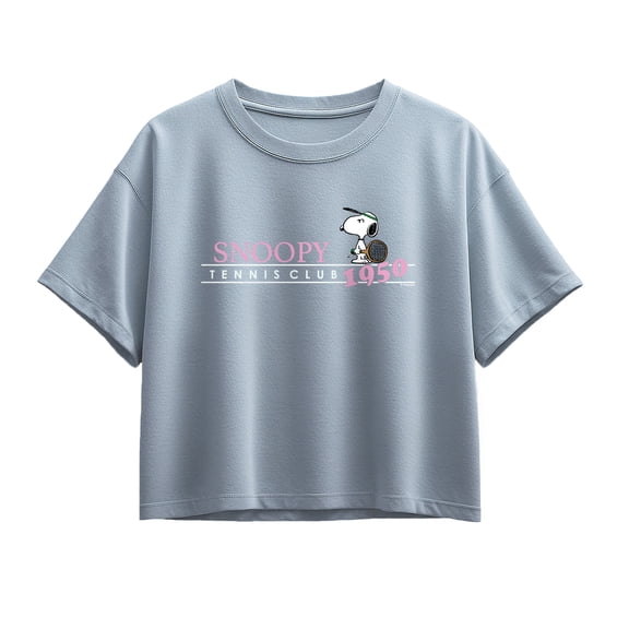 Peanuts - Snoopy Tennis Club - Youth Girls Boxy T-Shirt