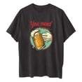 thumbnail image 4 of Blusa de manga corta de verano con estampado de Oktoberfest divertido vintage para mujer Pompotops  hfajkhk135627, 4 of 9