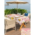 thumbnail image 5 of Outdoor Tablecloth with Umbrella Hole for Patio/Picnic/Party/Camping, Spring White Daisy Waterproof Table Cloth Rectangle Table Cover Washable, Farmhouse Floral Pink Buffalo Plaid (60"x 120"), 5 of 8