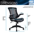 Techni Mobili Stylish MidBack Mesh Office Chair with Adjustable Arms