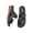 Black, variant on Womens Wedge Sandals Dressy, Rubber Sole Comfortable Walking Casual Slip on Lightweight Summer Sandals