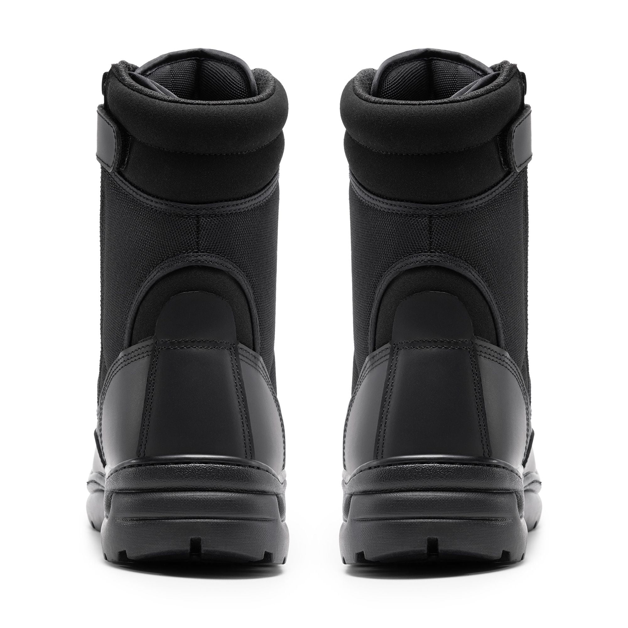 Men's Military Tactical Work Boots Side Zipper Leather Motorcycle Combat Boots