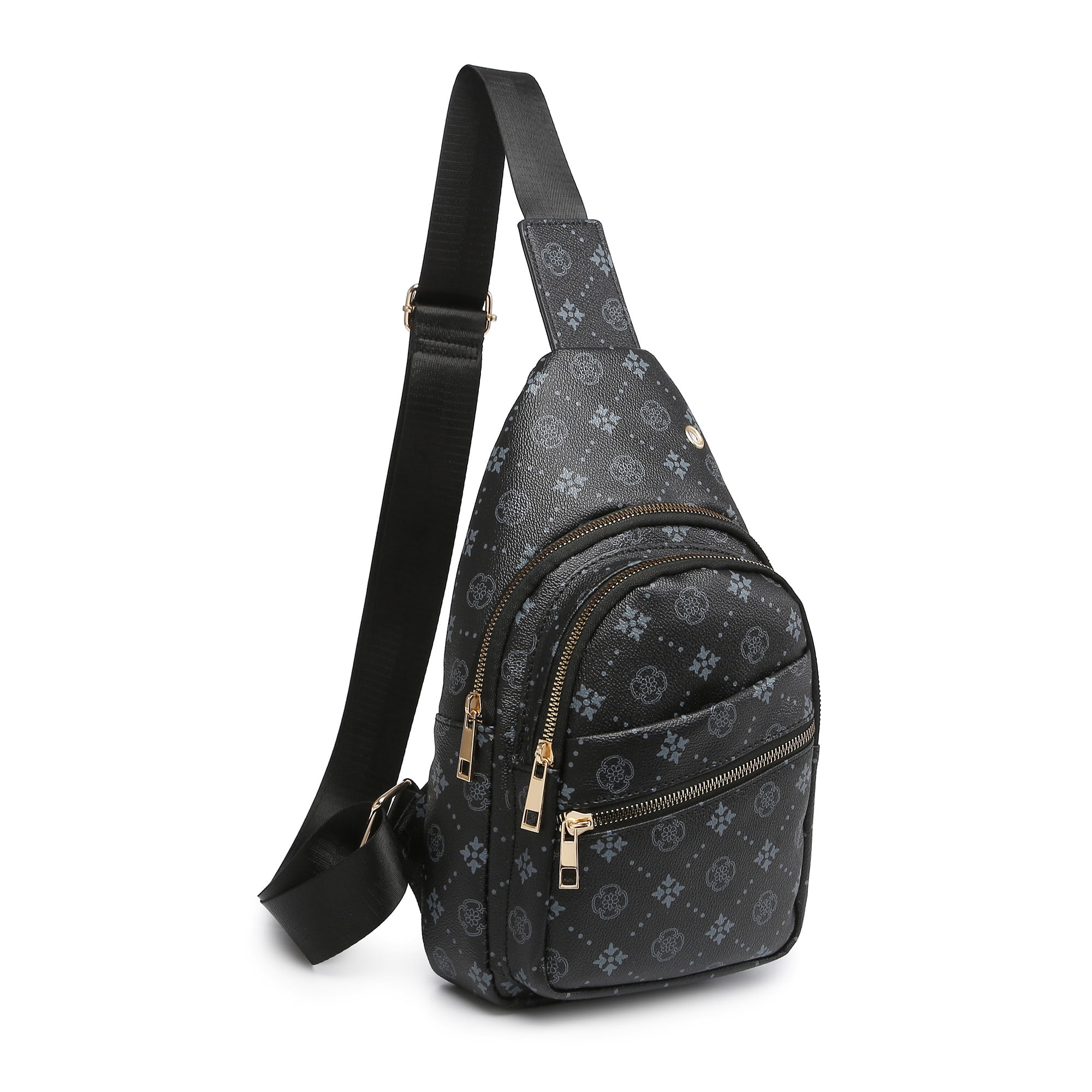 XB Leather Sling Backpack Bag for Women Men Travel Hiking Crossbody