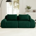 thumbnail image 2 of Aukfa 82" Modern Modular Cloud Sofa, Oversized Flannelette 2-Seater Couch with 29" Deep Seat & Two Pillows, No Assembly, Green, 2 of 8