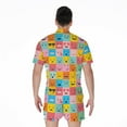 thumbnail image 2 of Colorful Emoji Pattern Short Sleeve Men'S Rompers Casual Summer Jumpsuits Outfit, 2 of 4