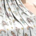 thumbnail image 3 of Fairy Princess Castle Pattern Blanket,Comfortable Soft Flannel Throw Blanket,All Season,Warm Lightweight Blankets for Sofa Bed Couch Living Room Chair,30"x40", 3 of 4