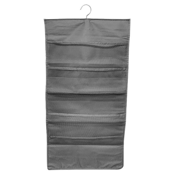 Organizador de armario colgante Bolsillos de malla de 2 lados Bolsa de almacenamiento para armario Bolsa para ropa interior Calcetines de sujetador, 15 rejillas, Gris Scienceny HA003837-02