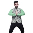 thumbnail image 4 of Atasi Printed Wedding Jackets For Men Nehru Jacket Waist Coat For Festive Season-Small, 4 of 6